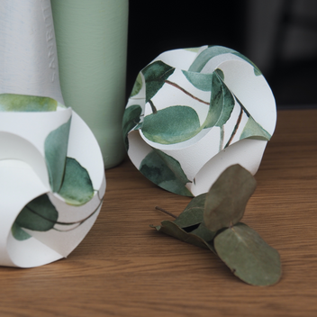 Papierkunst Origami Kugeln floral