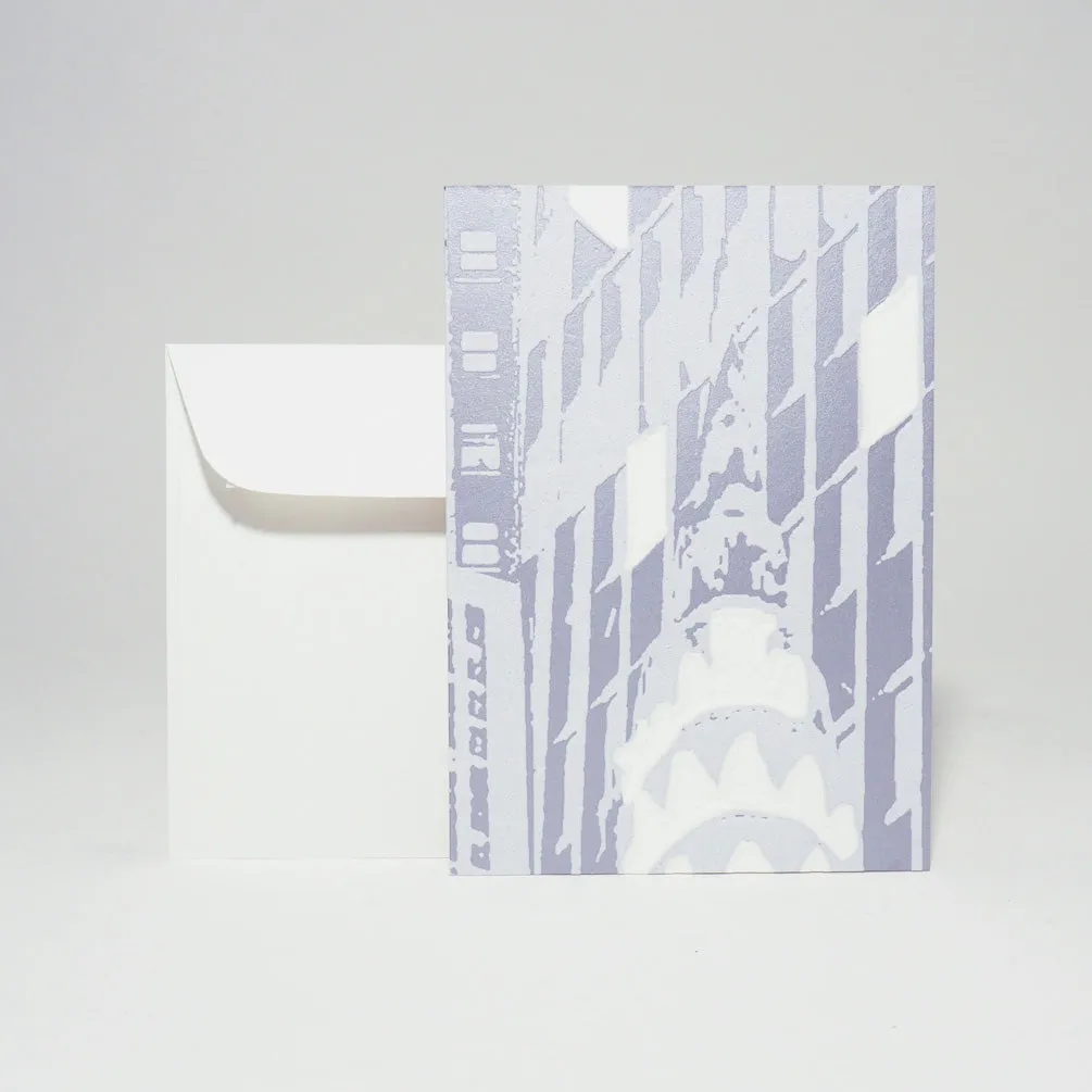 Design-Grusskarte A6 Fluorecent grey