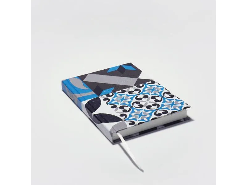Notiz- und Skizzenbuch A6 Fliesen / carrelage blue