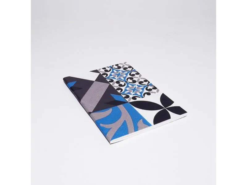 Notiz- und Skizzenheft A6 Fliesen / carrelage blue