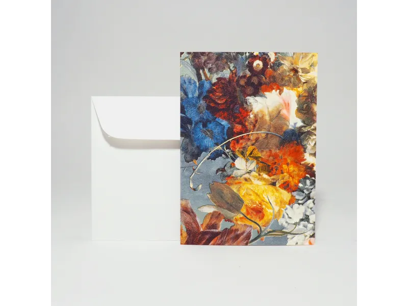 Design-Grusskarte A6 Passepartout blue
