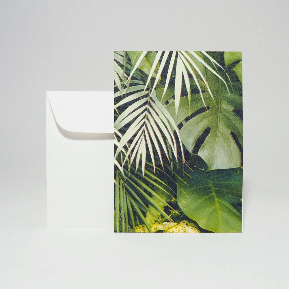 Design-Grusskarte A6 Dschungel / jungle green