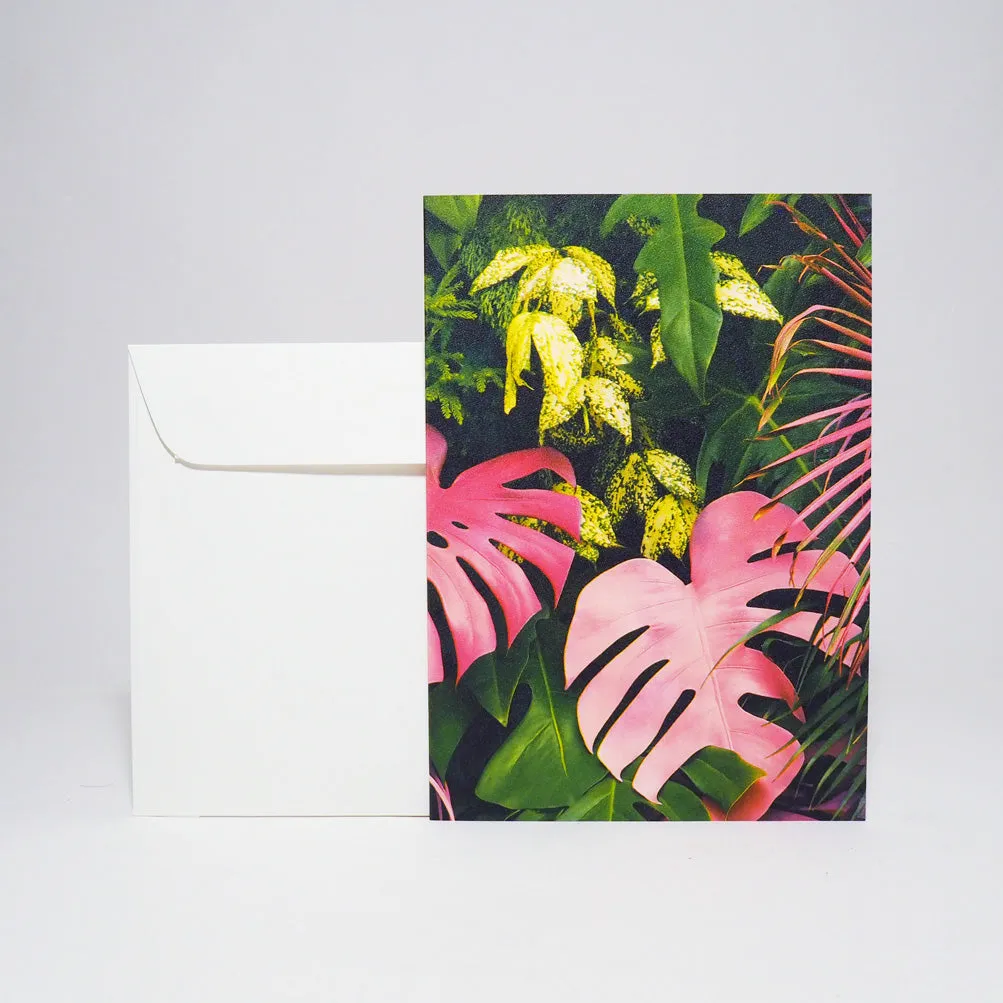 Design-Grusskarte A7 Dschungel / jungle pink