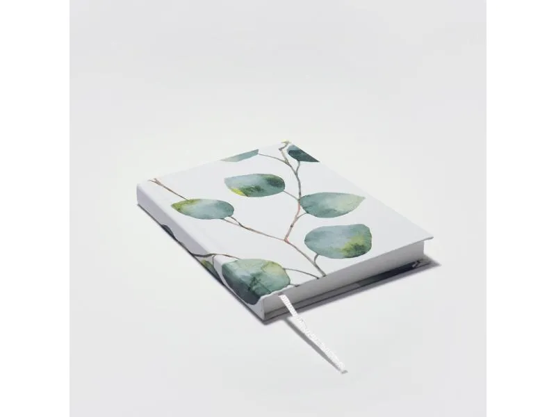 Notiz- und Skizzenbuch A6 Blättern / feuilles green