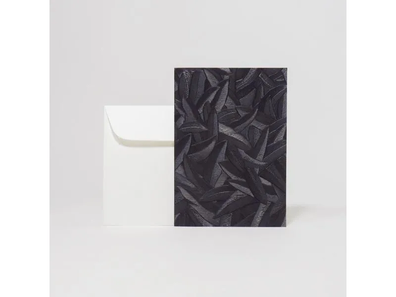Design-Grusskarte A6 Glööckler Floral schwarz