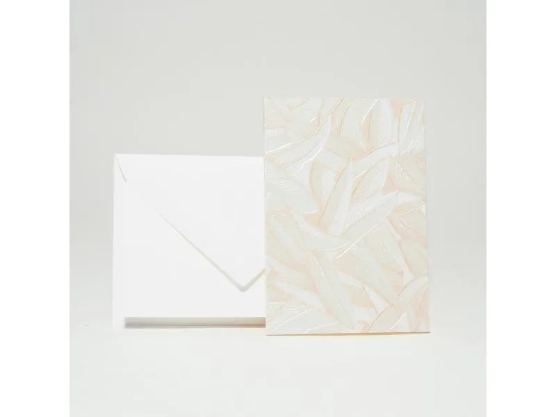 Design-Grusskarte A7 Glööckler Floral creme