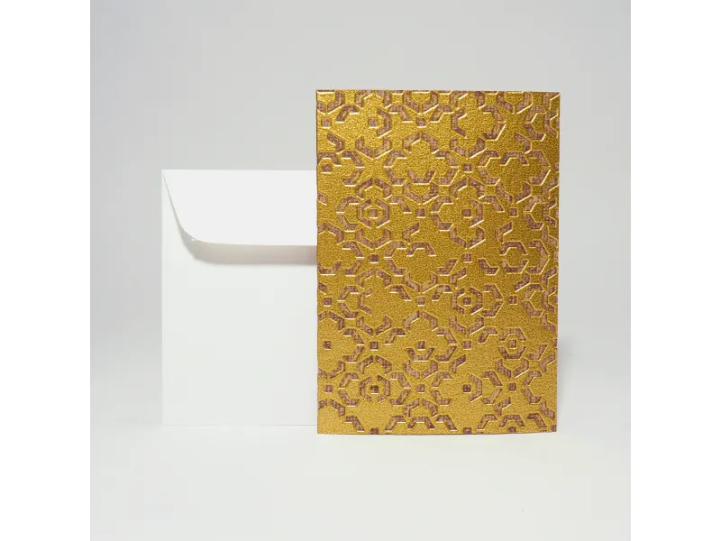 Design-Grusskarte A6 Marrakesch gold