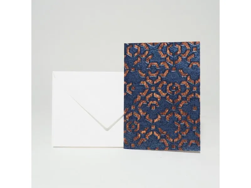 Design-Grusskarte A7 Marrakesch blue