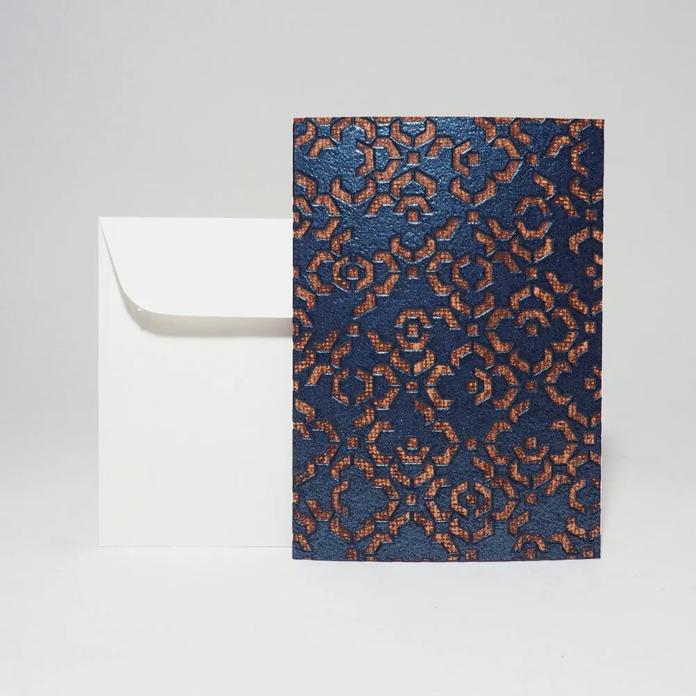 Design-Grusskarte A6 Marrakesch blue