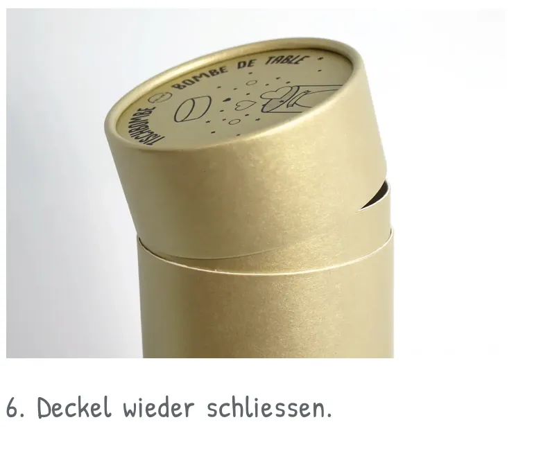 Wiederverwendbare Tischbombe, Ansicht 8